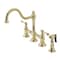 Kingston Brass KS3792BLBS Restoration Bridge Kitchen Faucet W/ Brass Sprayer, Brass KS3792BLBS - alternate 1